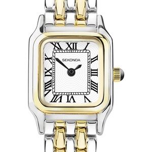 Sekonda Monica 40125 Two Tone Watch Gold Silver Pantheré Style 6in Wrist